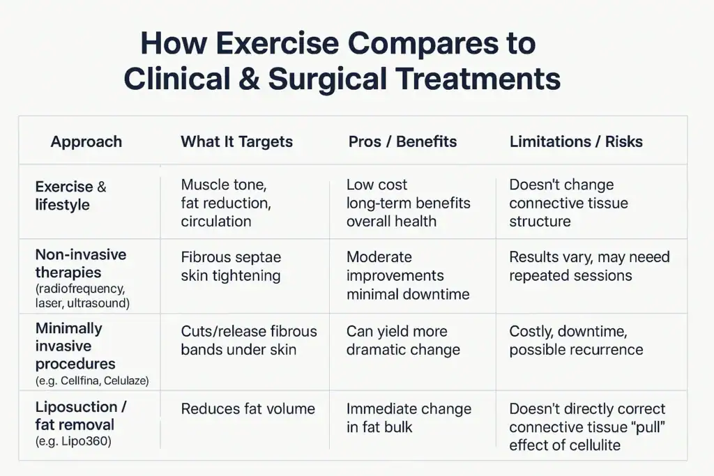Sculpting Your Bum: Can Toning Exercises Really Reduce Cellulite? 2 How exercise compares to treatments from Lipo 360 Littlehampton