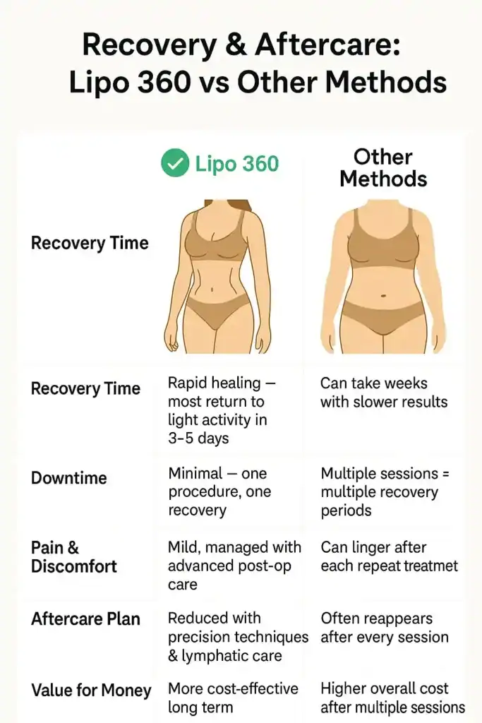 Recovery and Aftercare for Fat-Dissolving Surgery 2 Table to show fat dissolving injection aftercare Littlehampton