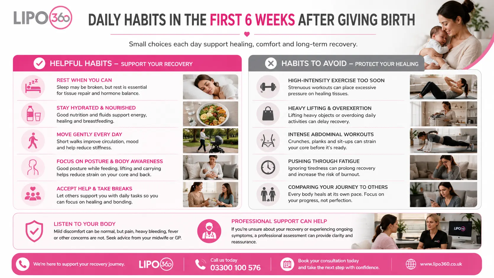 What to Do (and Avoid) in the First 6 Weeks After Giving Birth To Avoid Diastasis Recti 3 First 6 Weeks After Giving Birth To Avoid Diastasis Recti Littlehampton : Daily Habits in the First 6 Weeks After Giving Birth